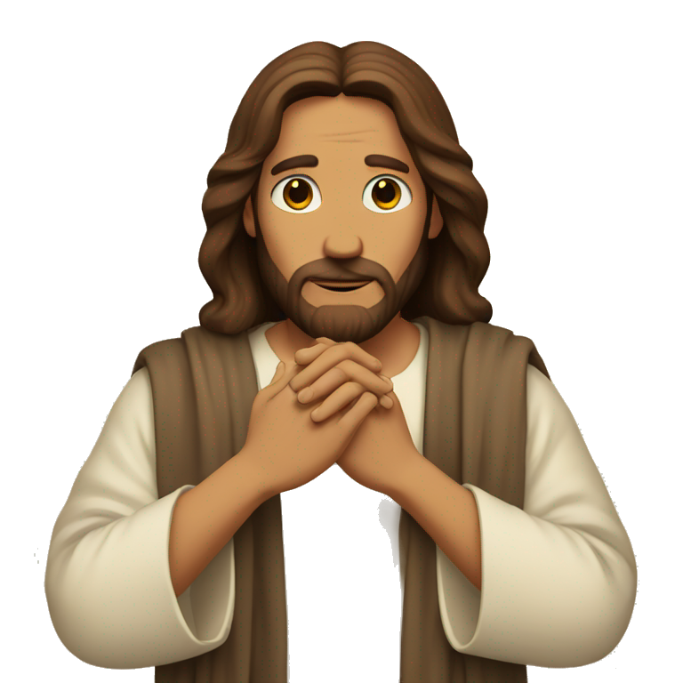 Jesus folded his hands emoji