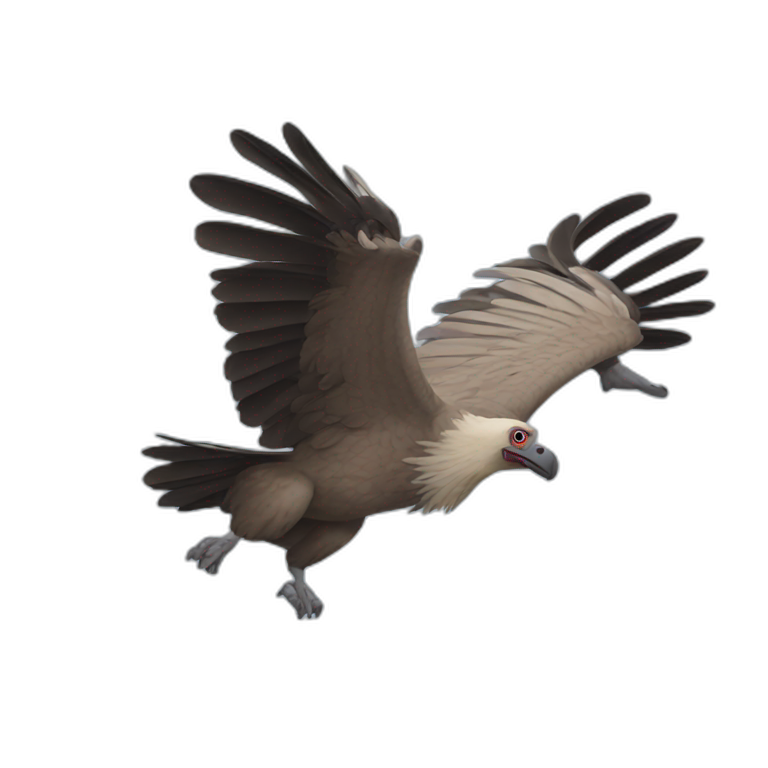 Vulture flying in the air emoji