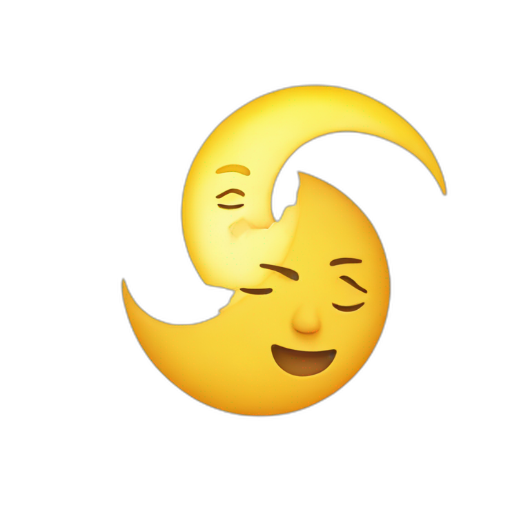 Moon and sun emoji