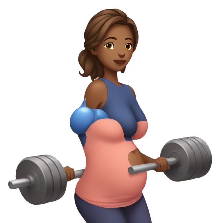 pregnant woman at the gym emoji