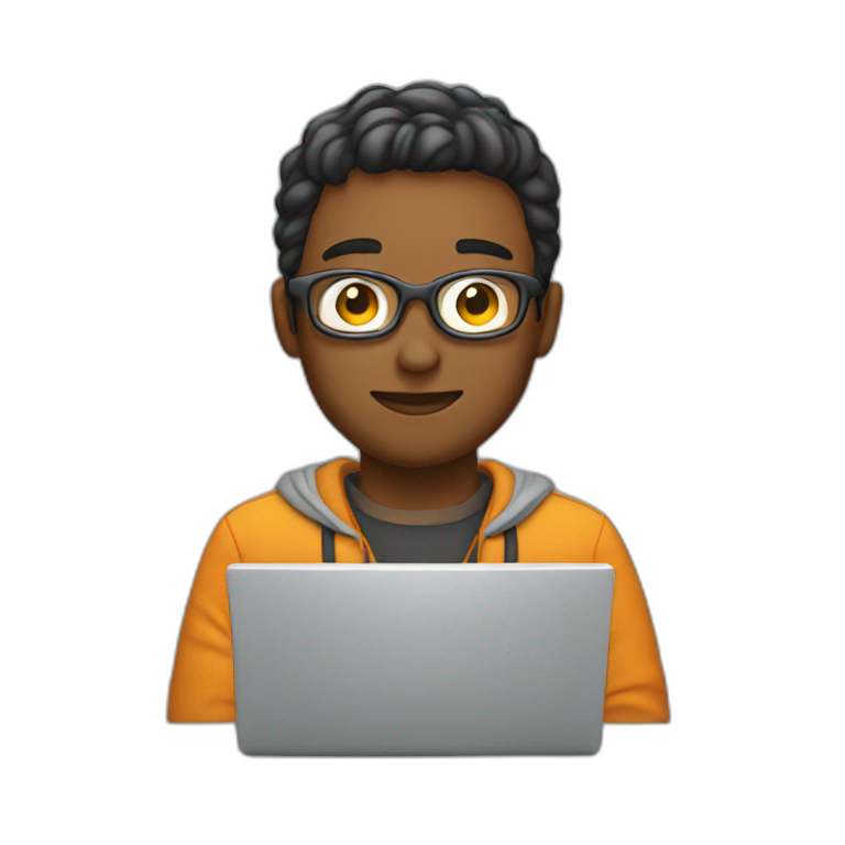 tech guy on laptop emoji