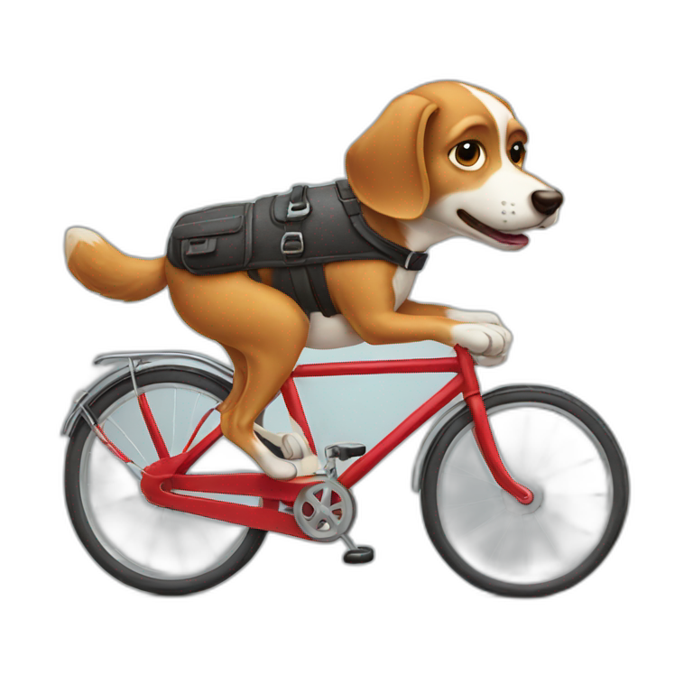 Funny-dog-driving-bike emoji