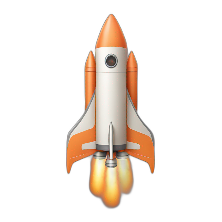 peach colored rocket ship emoji