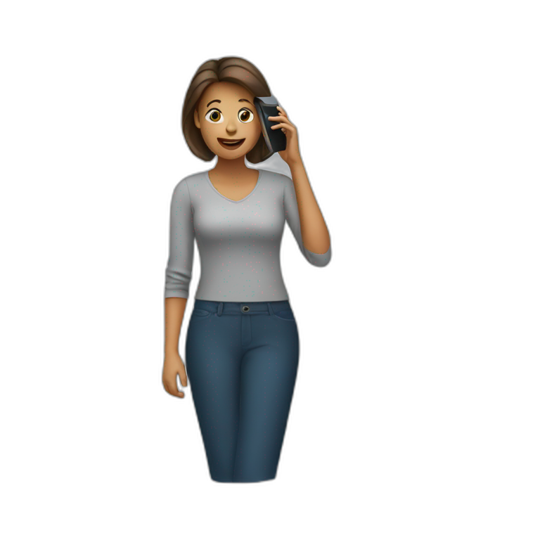 Woman talking on cell phone emoji