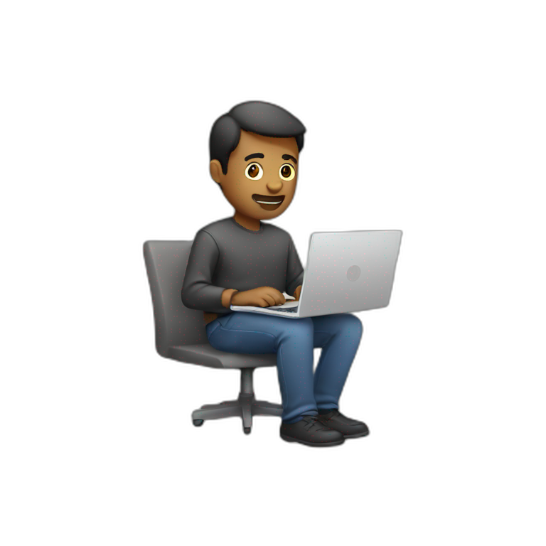 A man with laptop emoji