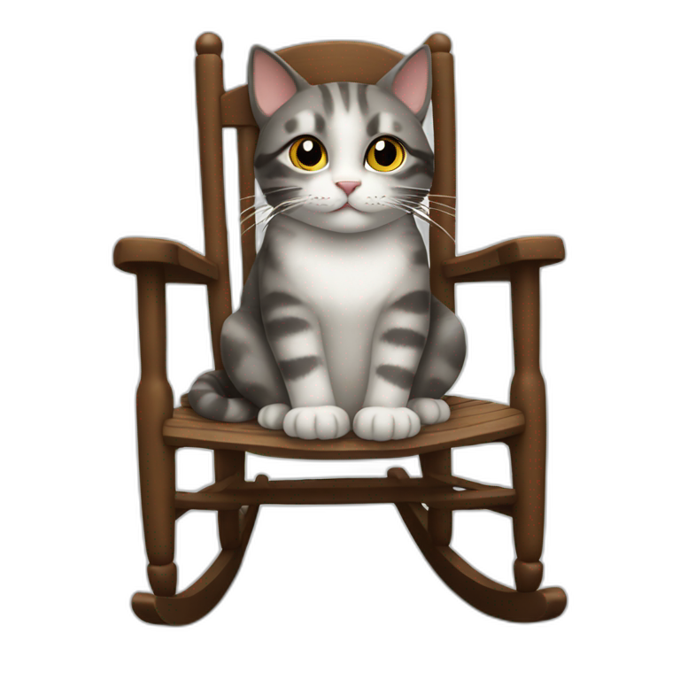Cat on a rocking chair emoji