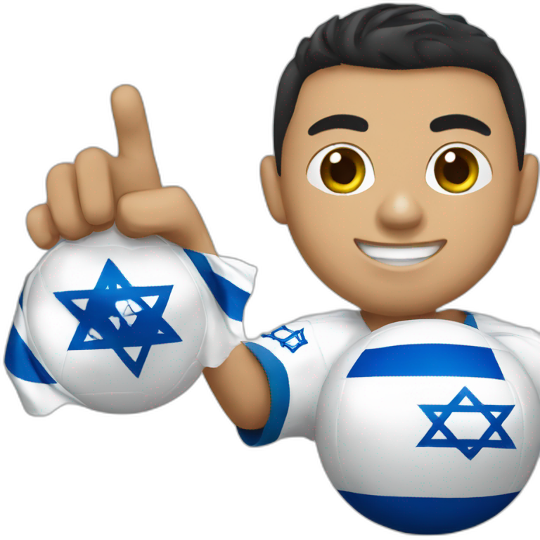 ronaldo with israel flag emoji