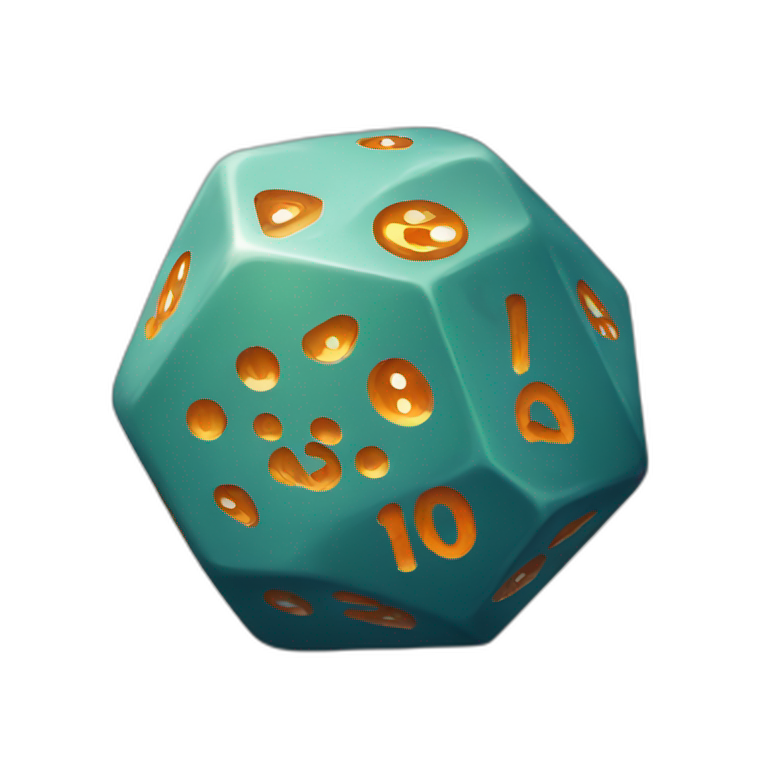 D20 dice emoji