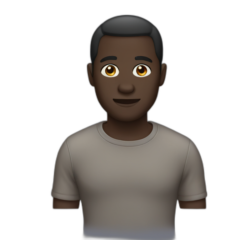 dark skinned man emoji