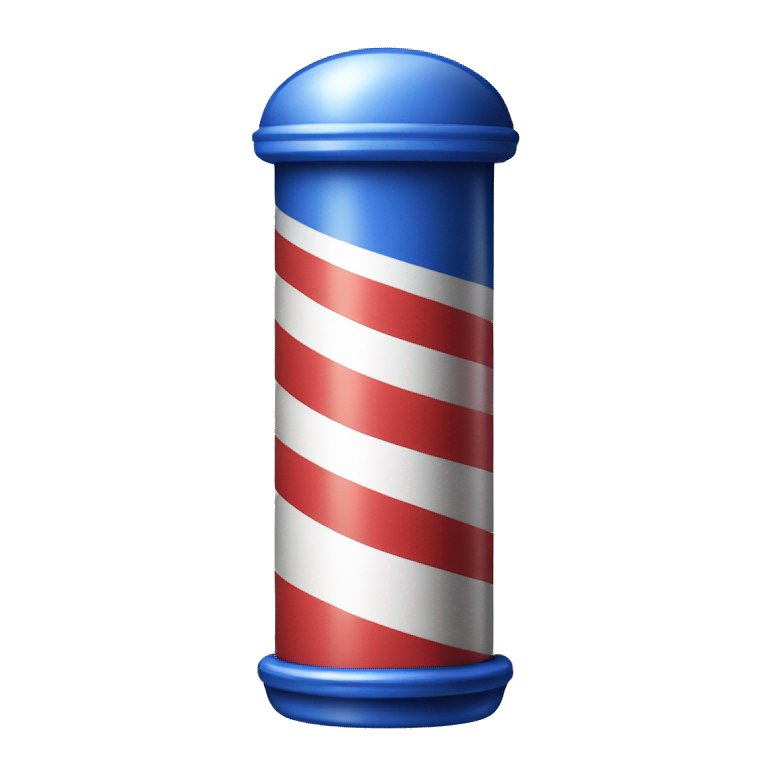 barbershop pole with red white and blue stripes emoji