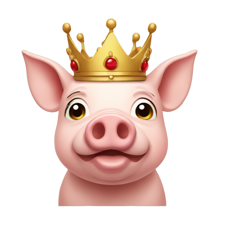 Pig with crown emoji