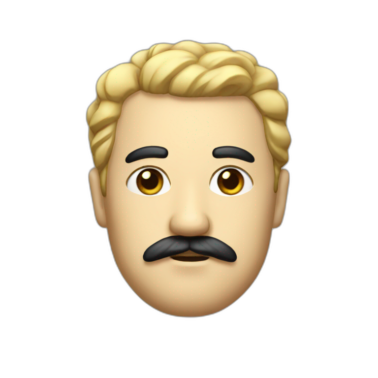 dictator with a small black mustache emoji