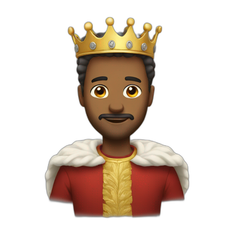 Man feels like king emoji