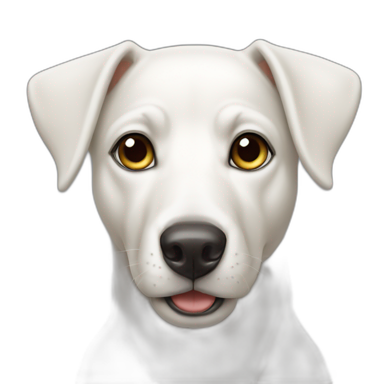 white doe dog  emoji