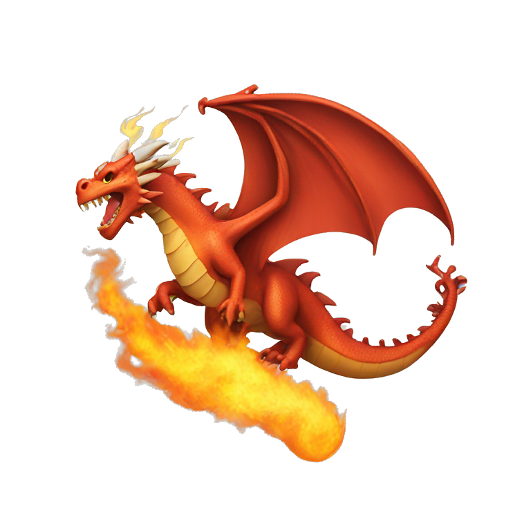 dragon breathing fire emoji