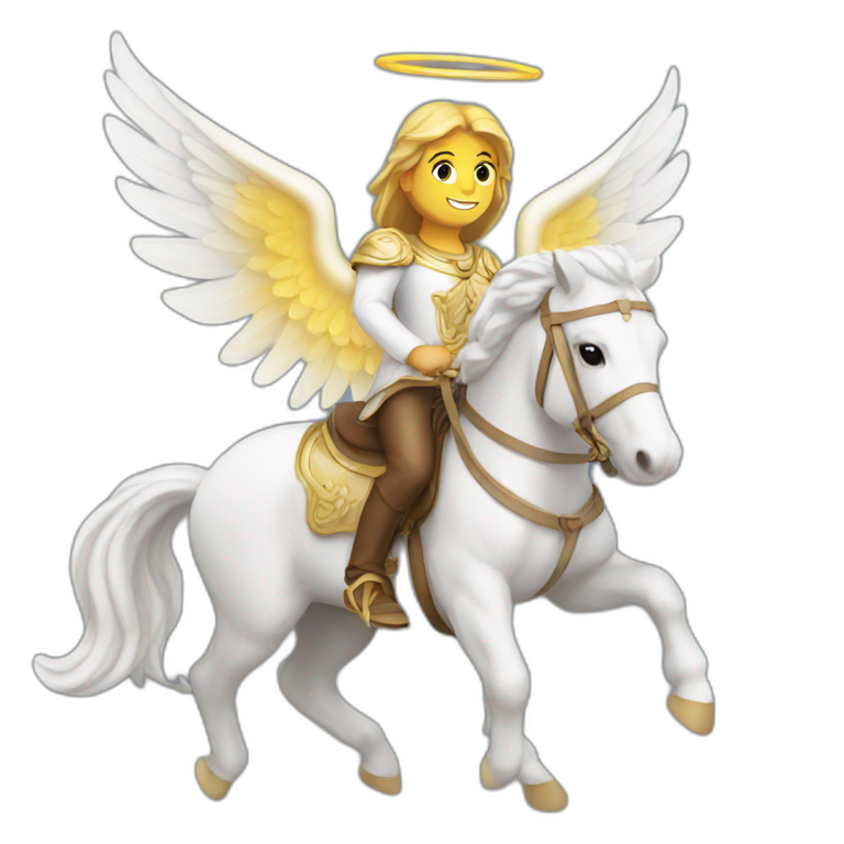 angel on horse emoji
