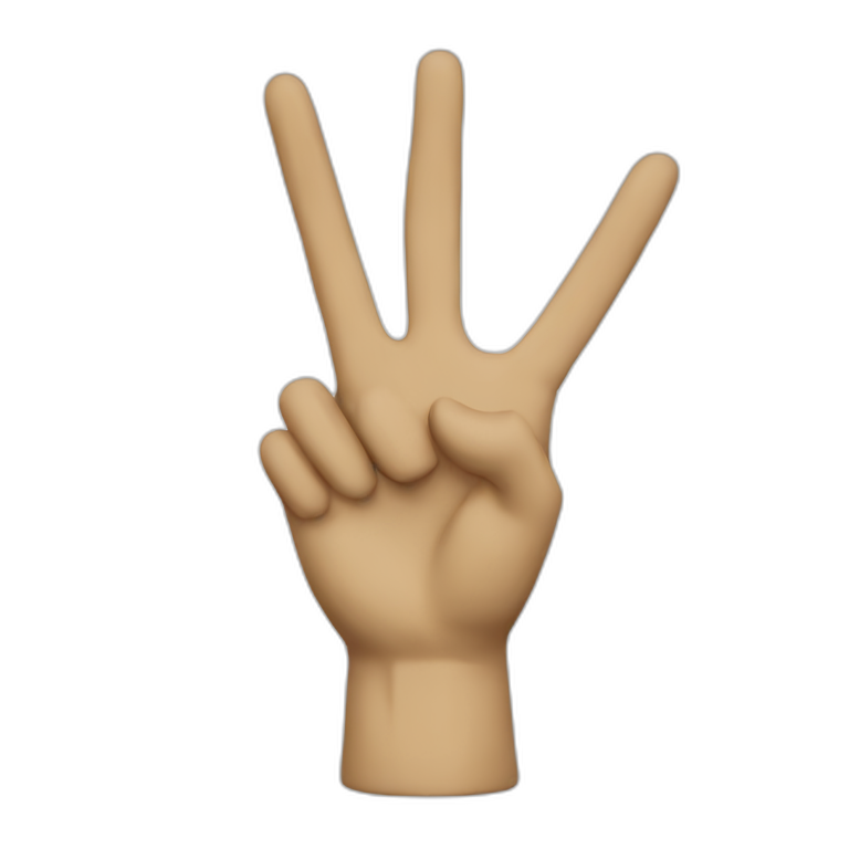 mannequin wood hand peace sign emoji