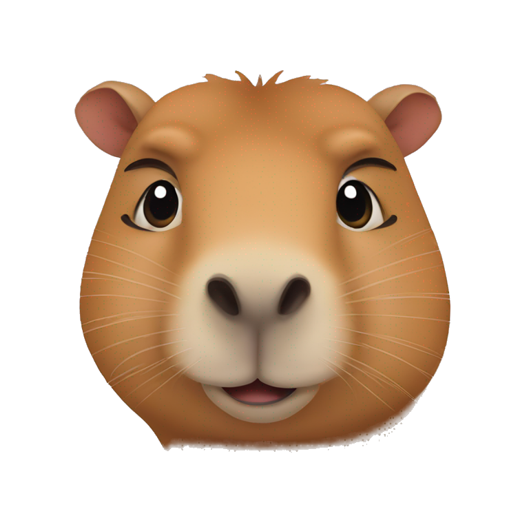 capybara with hearts for eyes emoji