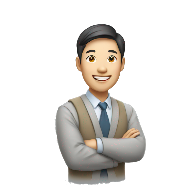 happy asian teacher emoji