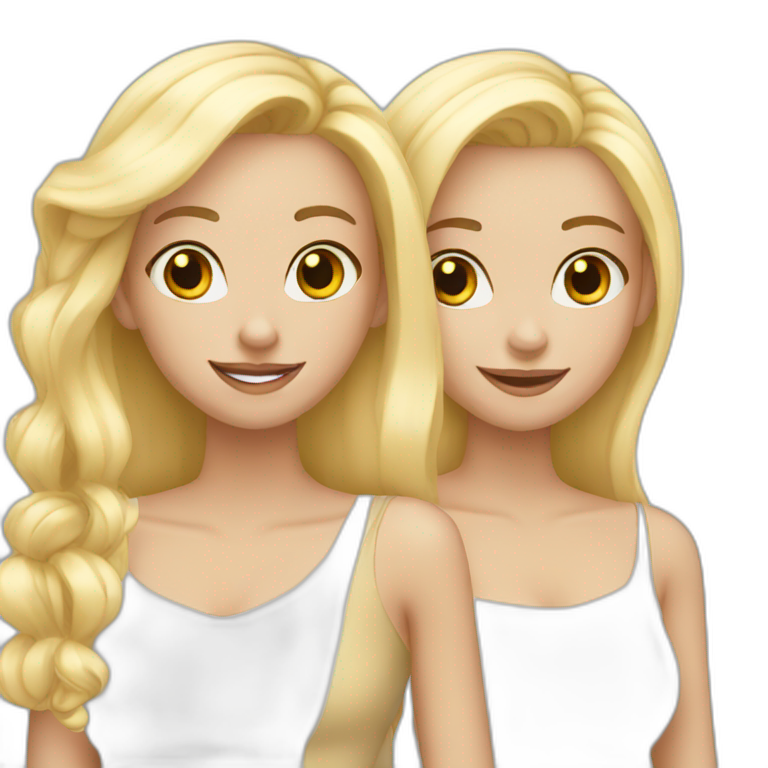 three-blonde-girls-best-friends emoji