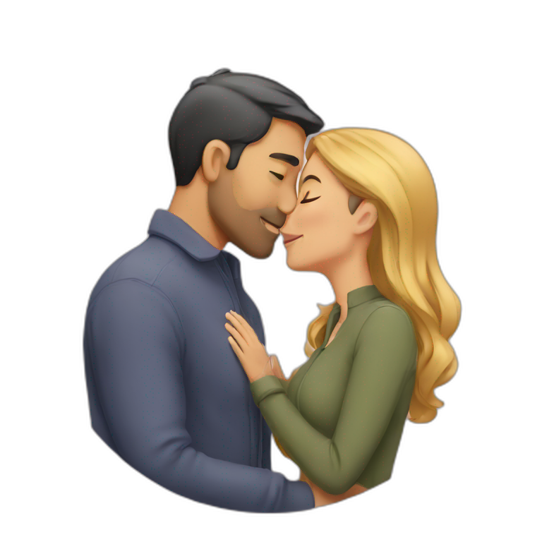 man kissing his wife  emoji
