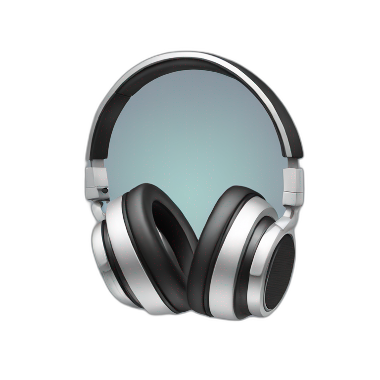 dj headphones with sound wave emoji