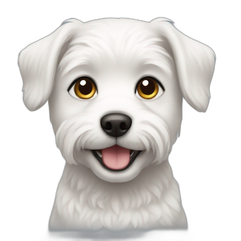 Small white dog emoji