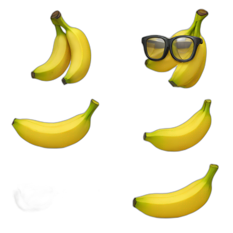 Banane avec lunette emoji