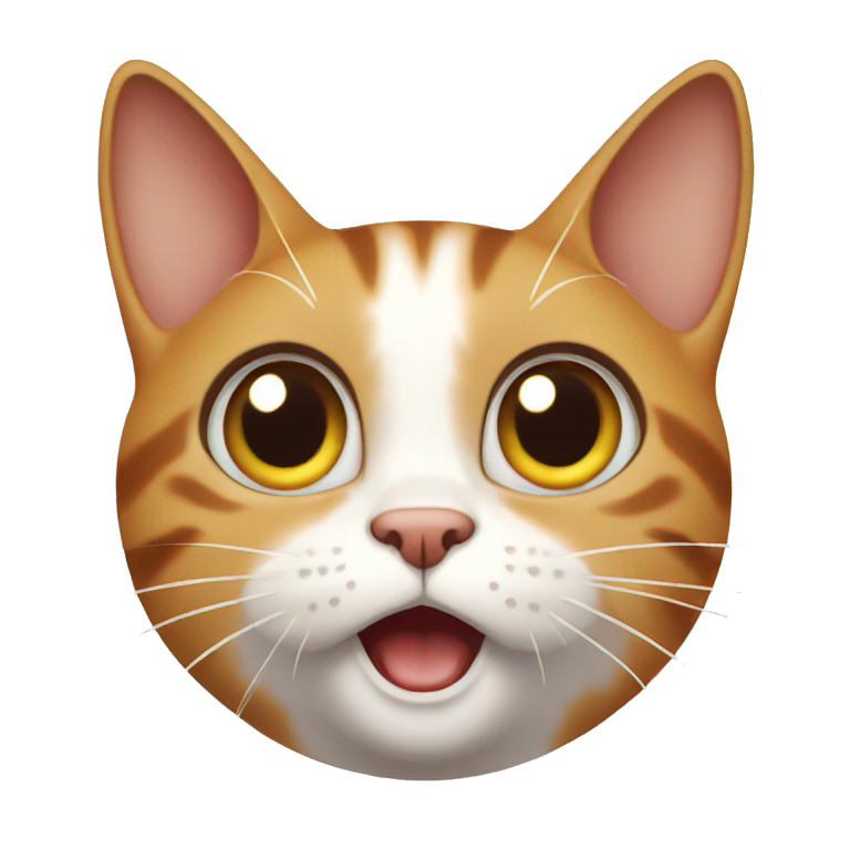 surprised cat looking up emoji