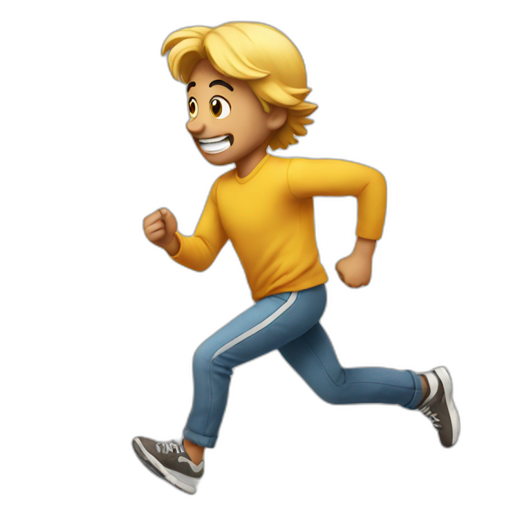 running away fast emoji