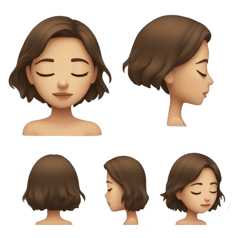 sleepy brown haired girl  emoji