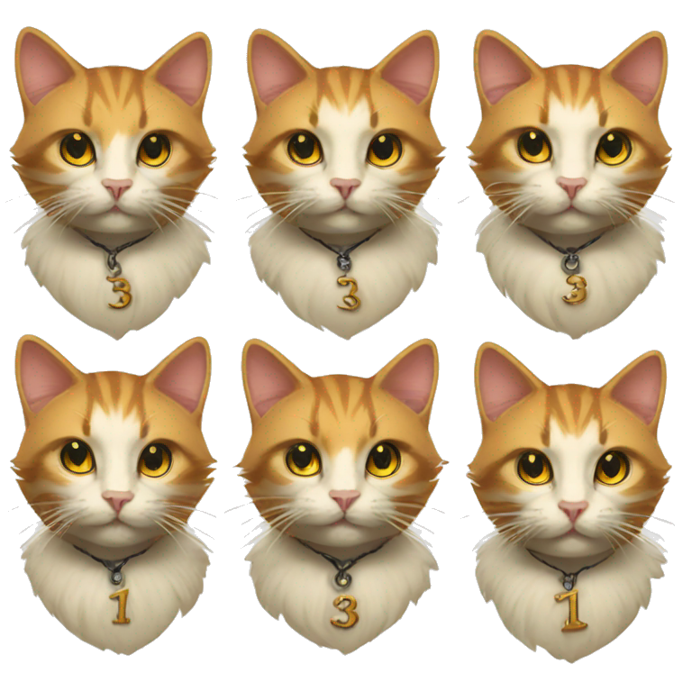 lucky 13 thirteen tattoo cats emoji