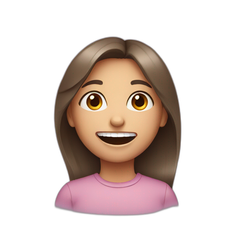 Girl with a gap in her teeth emoji