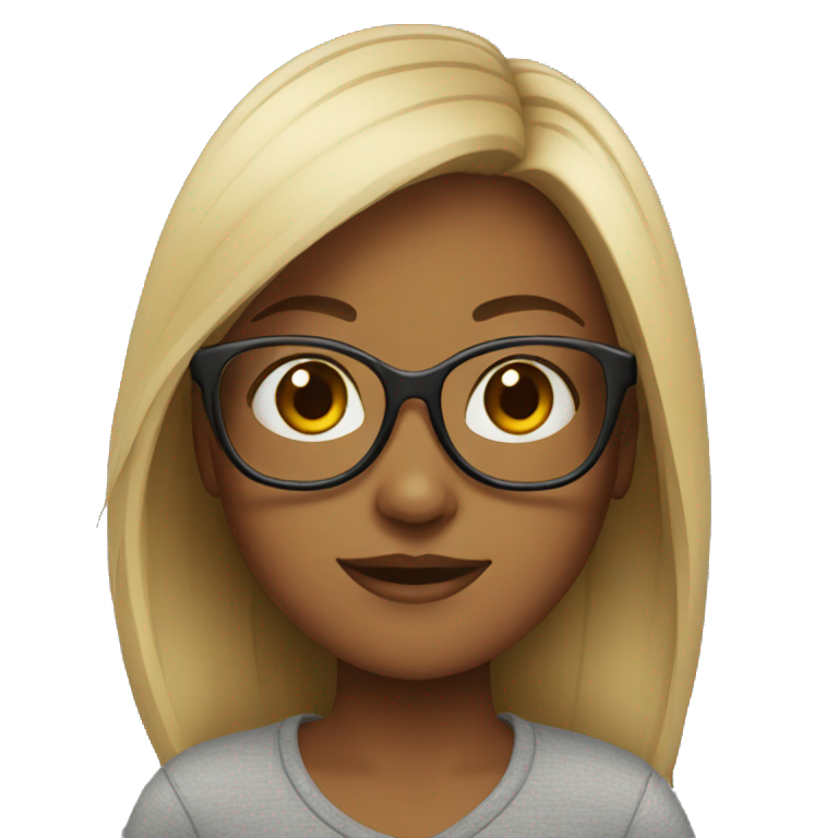 girl with glasses emoji