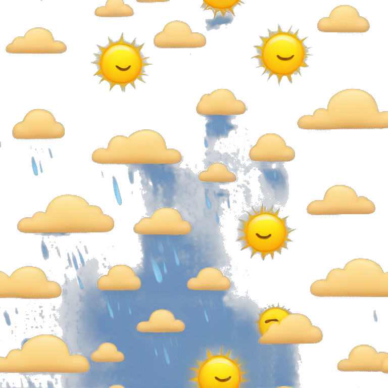 Sun Behind Rain Cloud emoji