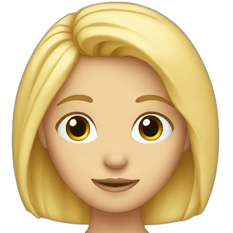 A blonde-haired girl with thoughts - What???? emoji