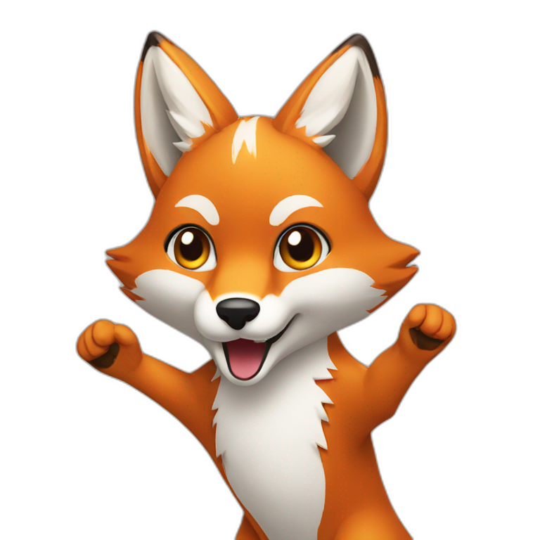 Fox hands up emoji