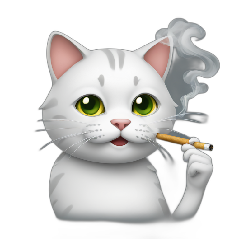 .cat smoking a cigarette. emoji
