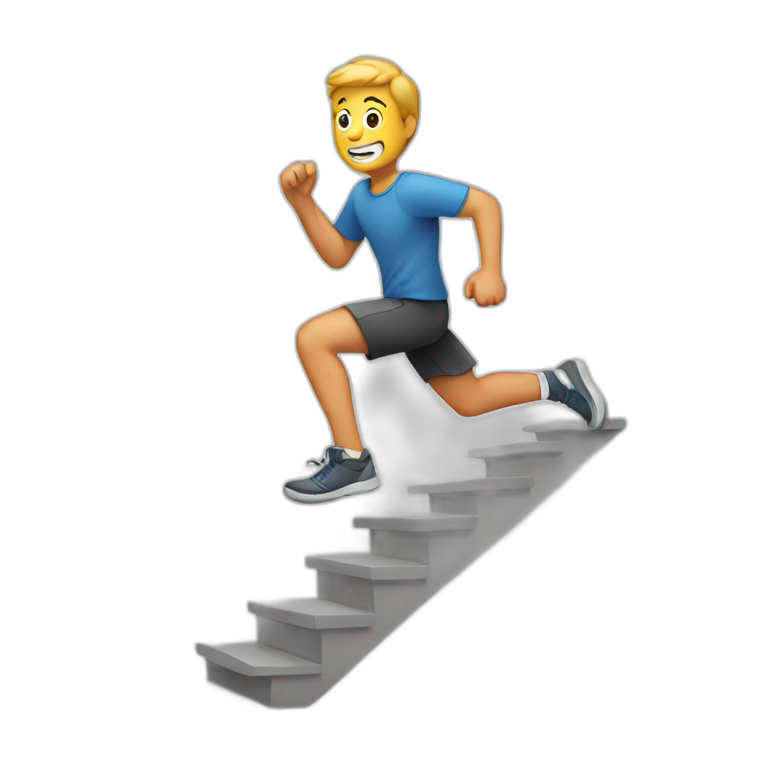 man running on the stairs emoji