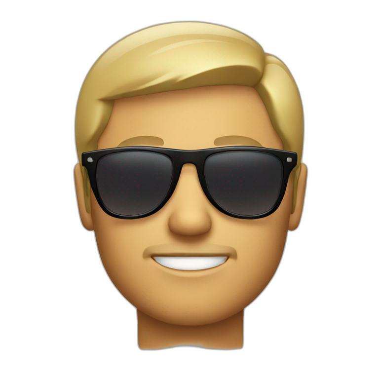 Cool man in black sunglasses  emoji