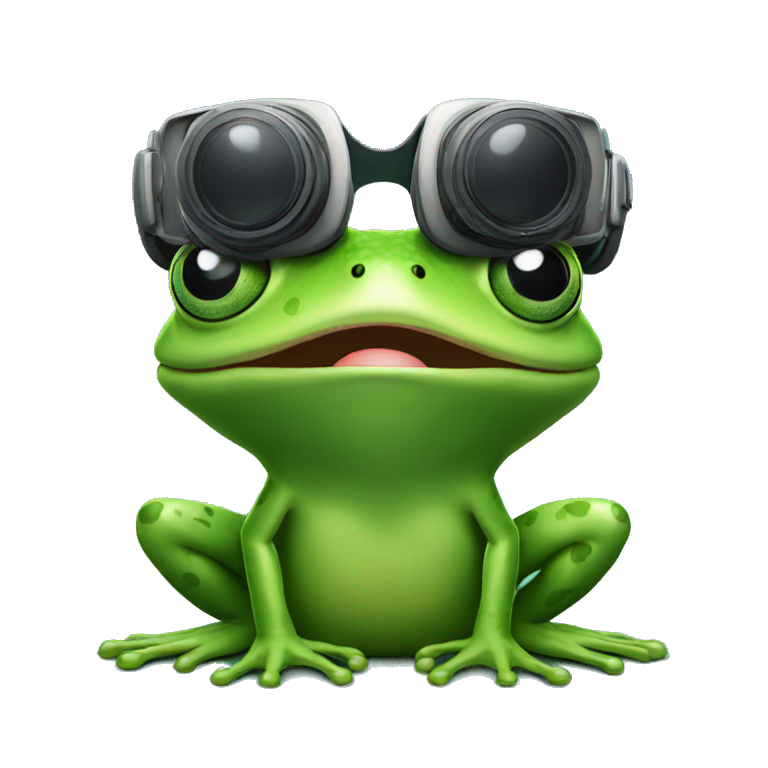 Frog with vr emoji