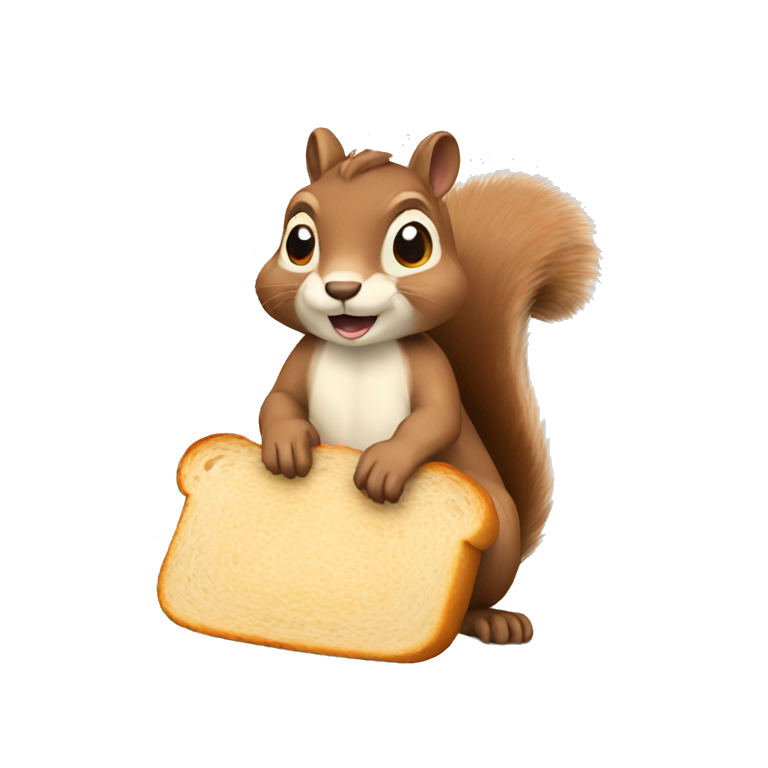 squirrel with a slice of bread emoji