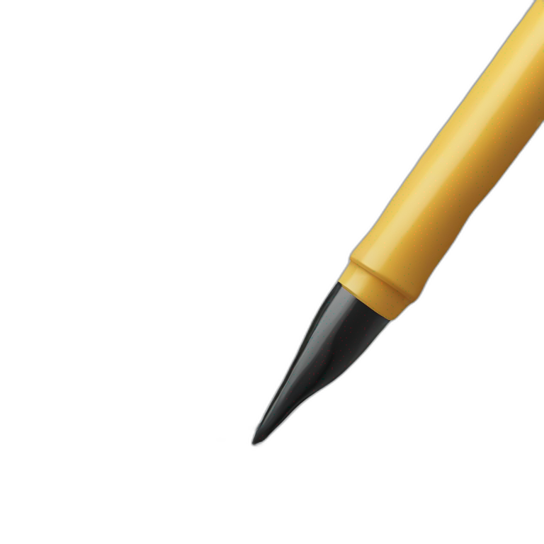 human writing with a brush tip pen emoji
