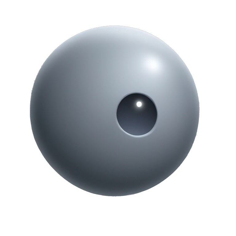 A pure grey space object emoji