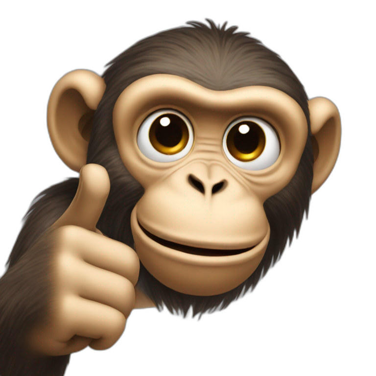 Monkey sticking up middle finger emoji