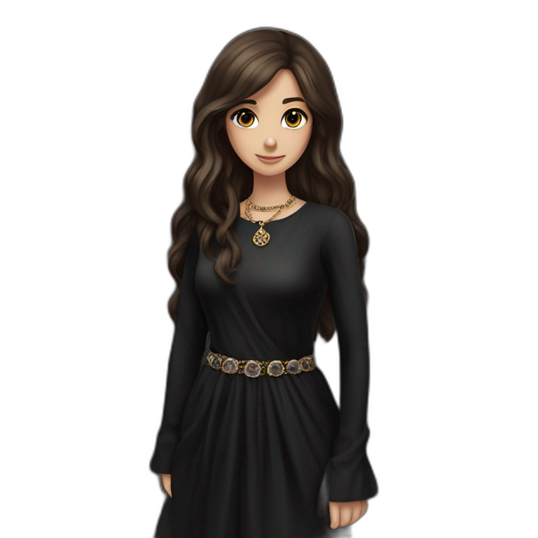 "girl in black dress" emoji