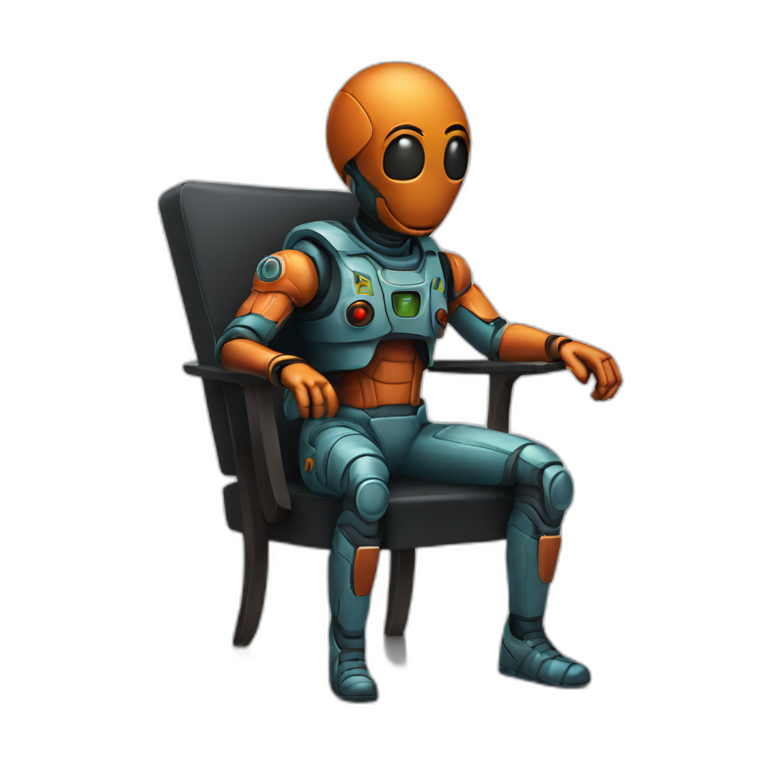 martian sitting on a chair emoji