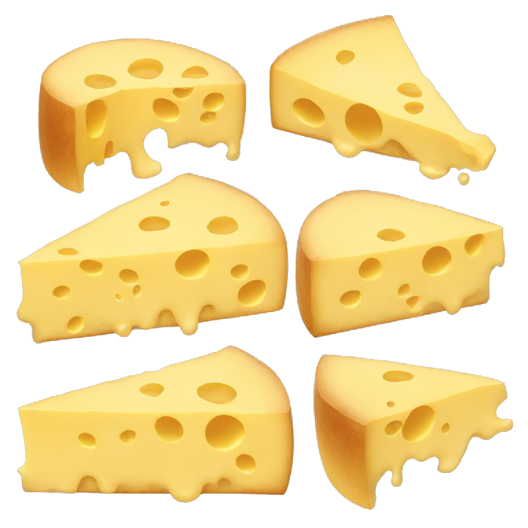 sleeping emoji as cheese emoji