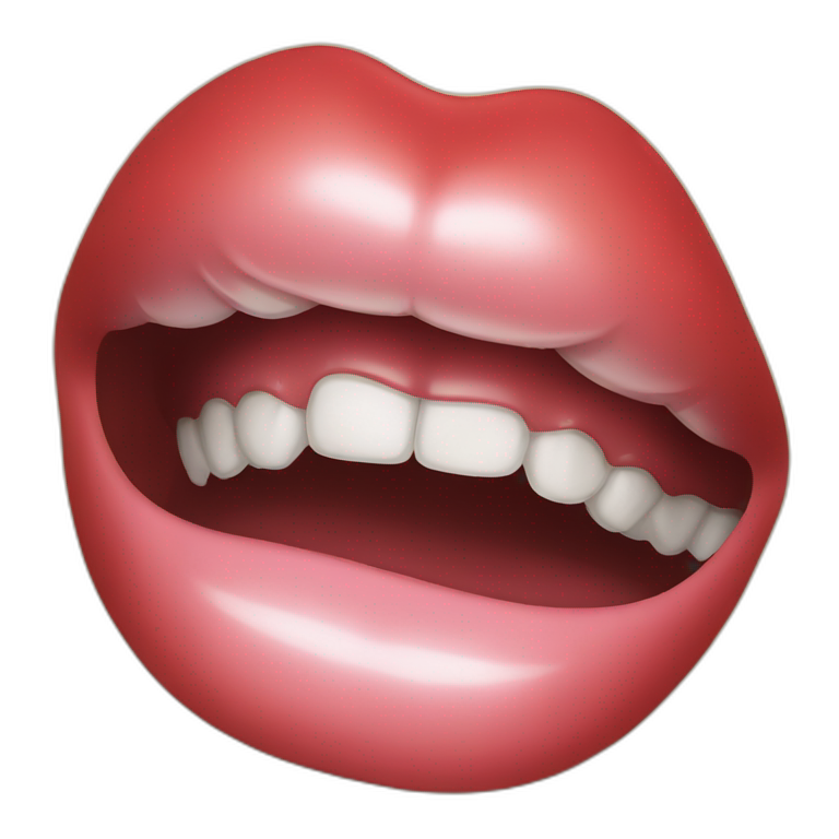 Hungry mouth wide open with lips beautiful emoji