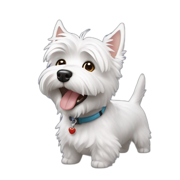 Westie dog happy  emoji